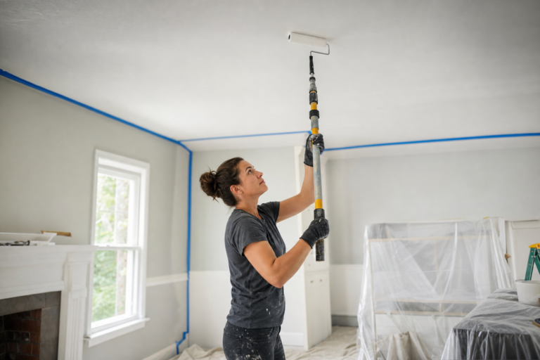 How to Paint Ceilings Without Roller Marks or Neck Pain