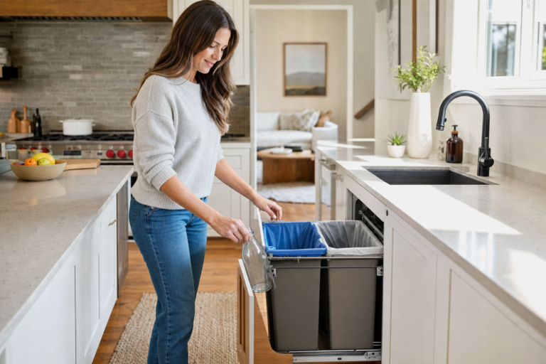 Kitchen Trash and Recycling Station Setup That Stays Clean